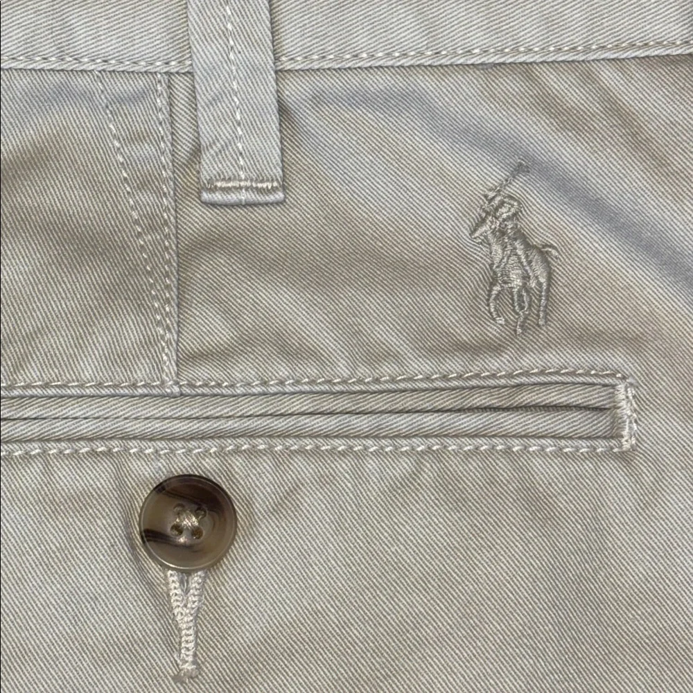 New Polo Ralph Lauren Classic Khaki Cream 10-inch Relaxed Fit Men's Short W/34